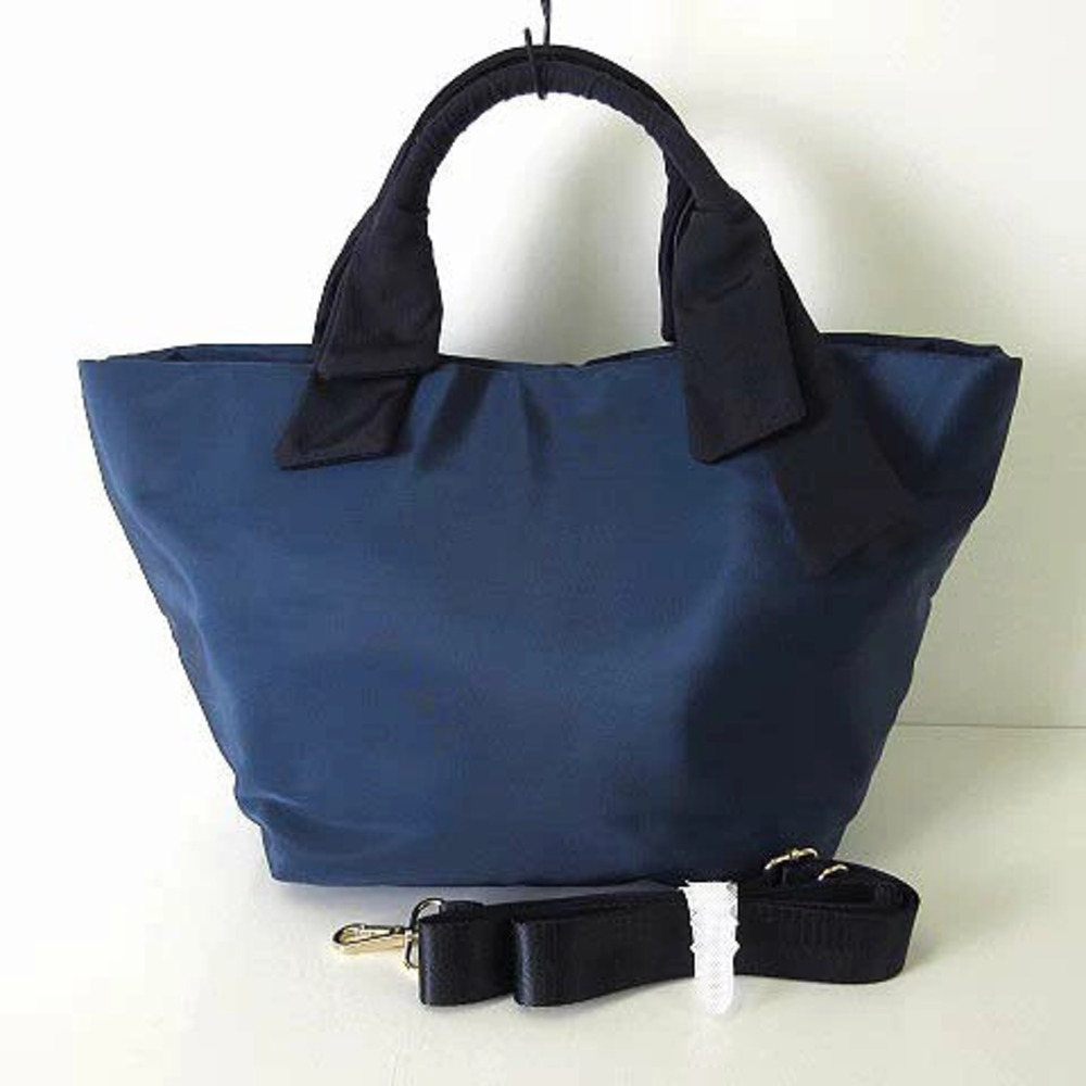 Honfleur Bag Boat shaped Tote Shoulder Navy Blue Black Handbag Purse